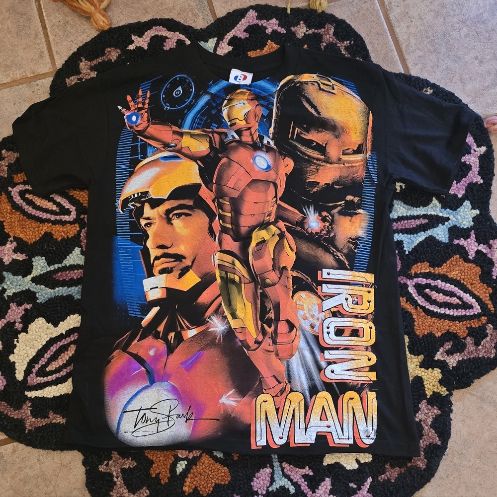 🔥🔥 Backstock Co Iron Man Graphic T-Shirt - Black AoP🔥🔥